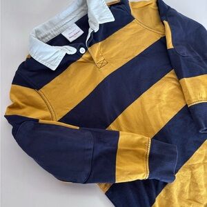 Hanna Andersson Navy and Gold Kids Polo